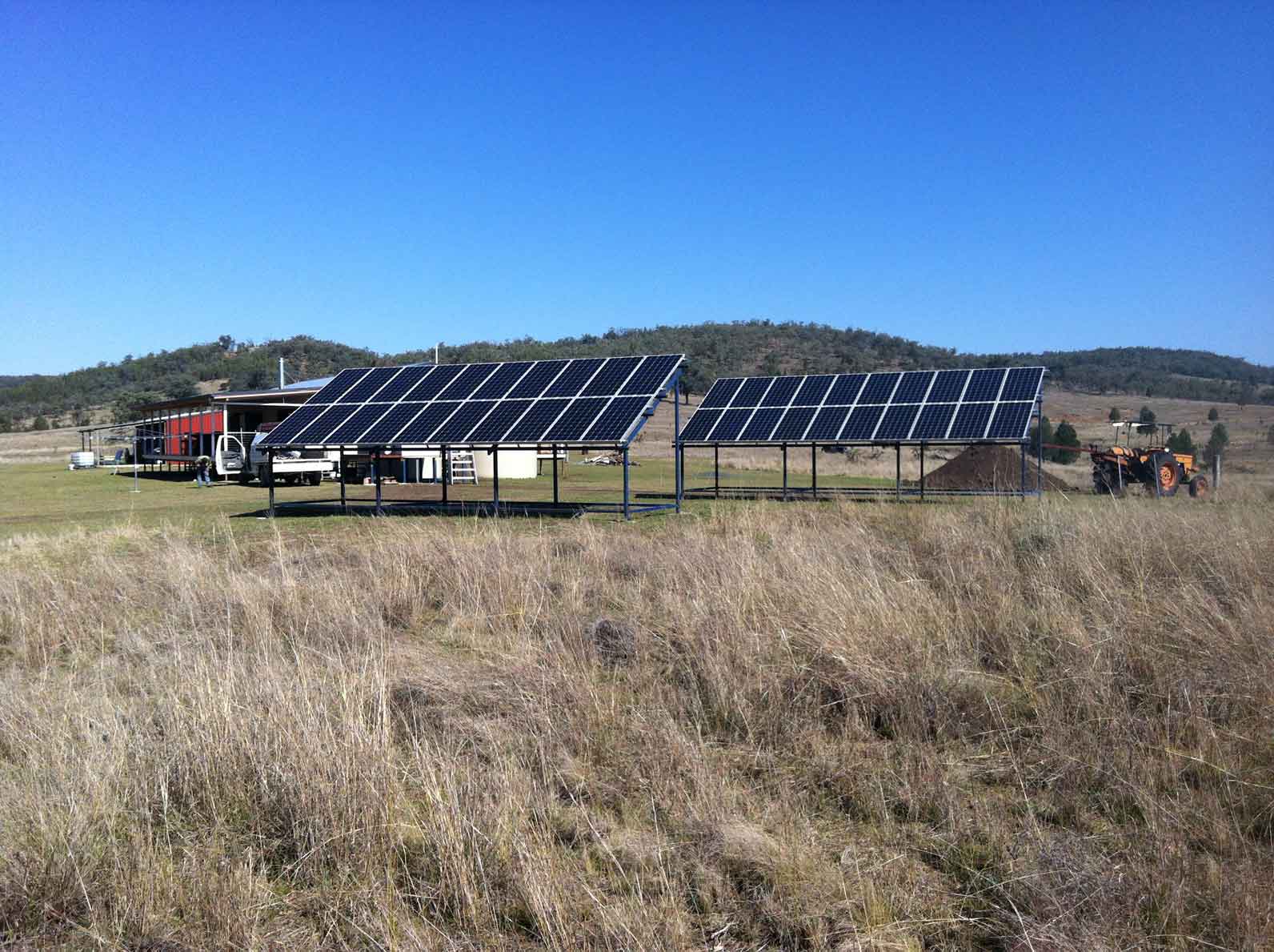 Solar Panel on Farm — Electricians in St Inverell, NSW